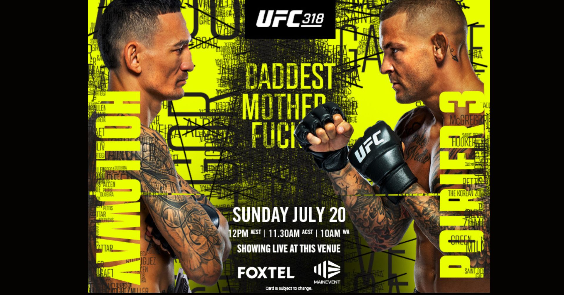 UFC 318 – Holloway vs Poirier – Live & Loud